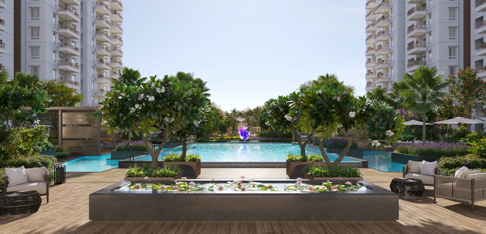 Artist's impression of the pool deck